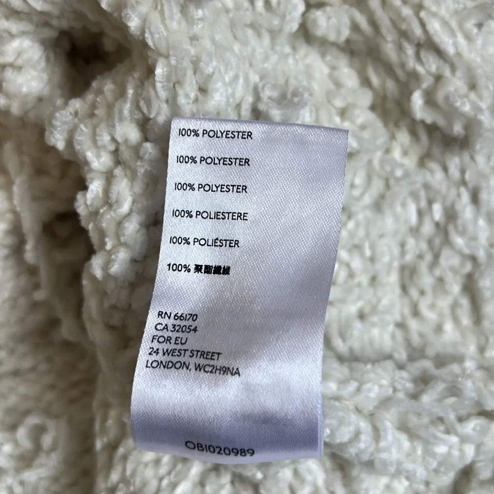 Urban Outfitters White Crop Mock Neck Shaggy Soft Sweater, SZ: XS - Picture 7 of 7